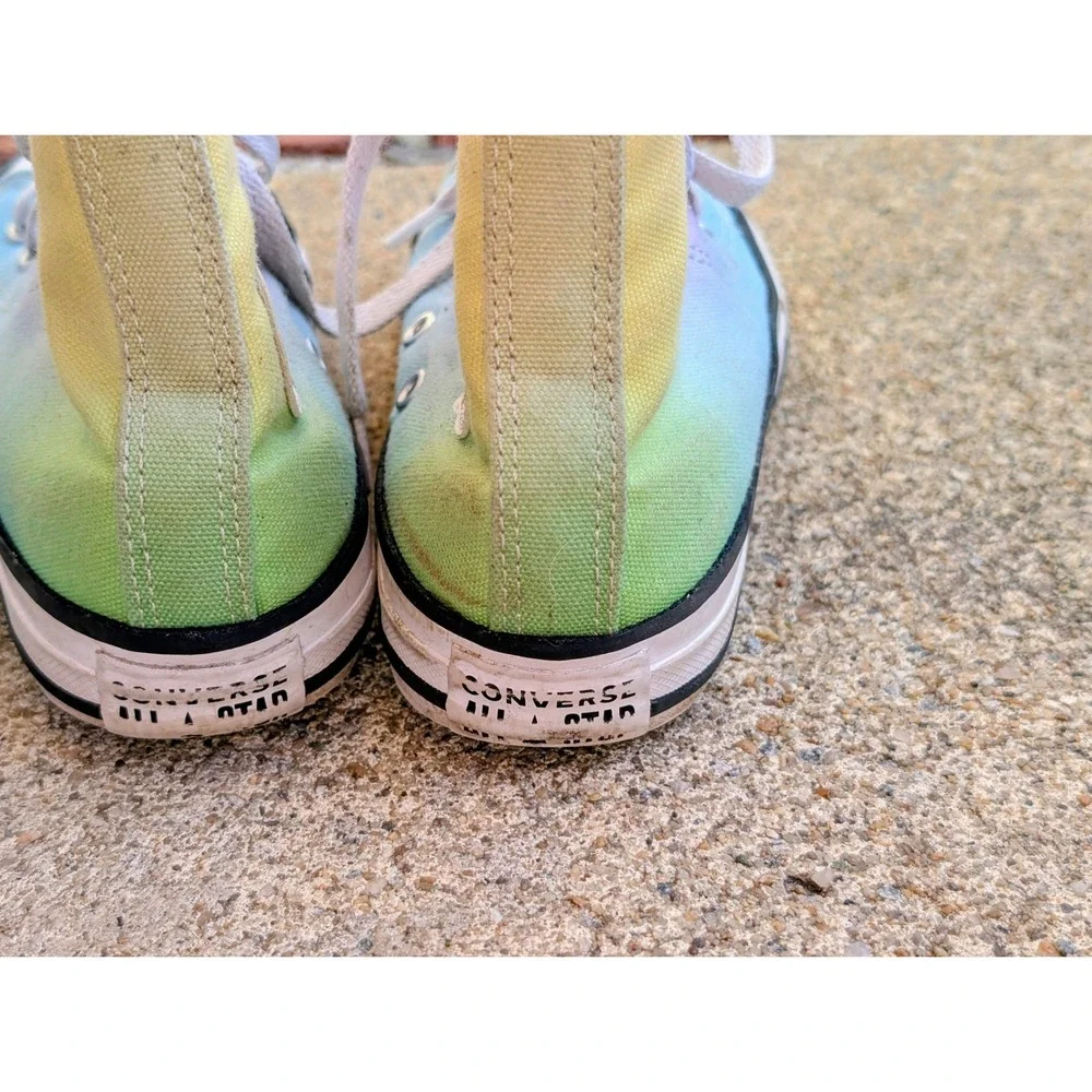 Converse Chuck Taylor All Star High Top Rainbow Ombre Kids Sneakers Sz 13